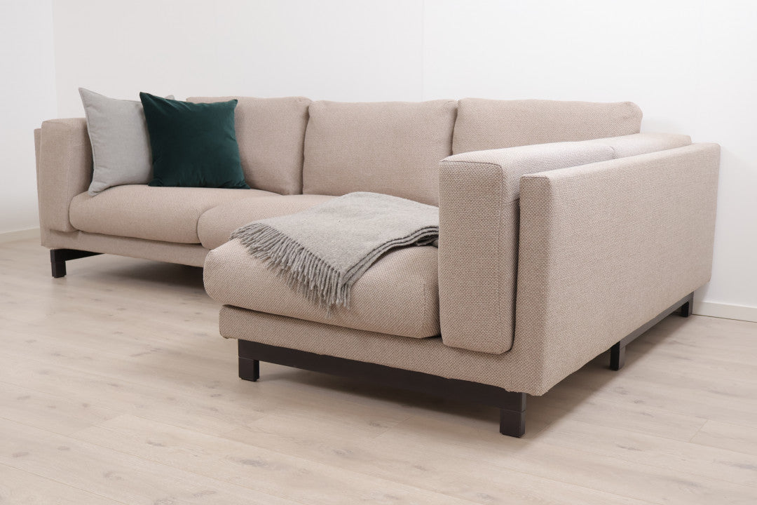 Nyrenset | Beige IKEA Nockeby sjeselongsofa