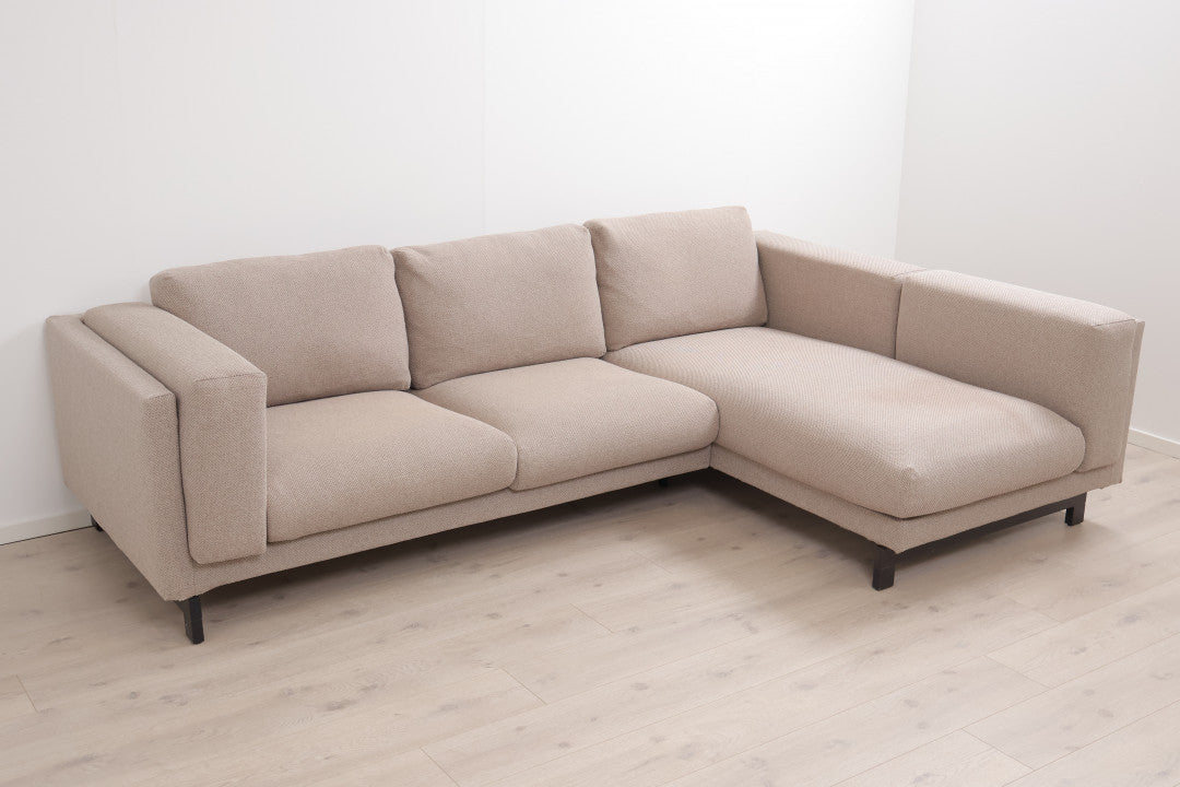 Nyrenset | Beige IKEA Nockeby sjeselongsofa