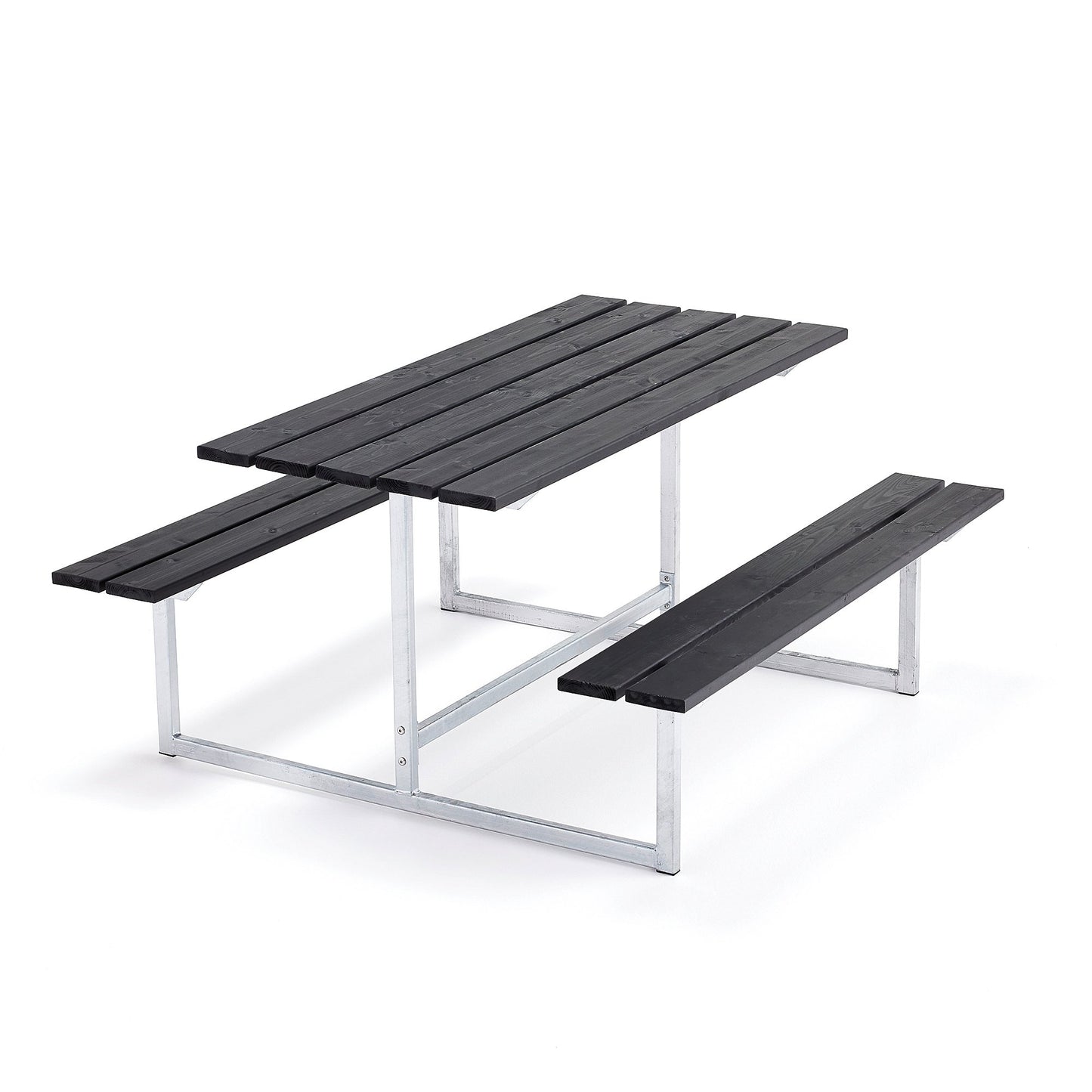Benkebord SETTLE i tre og galvanisert stål