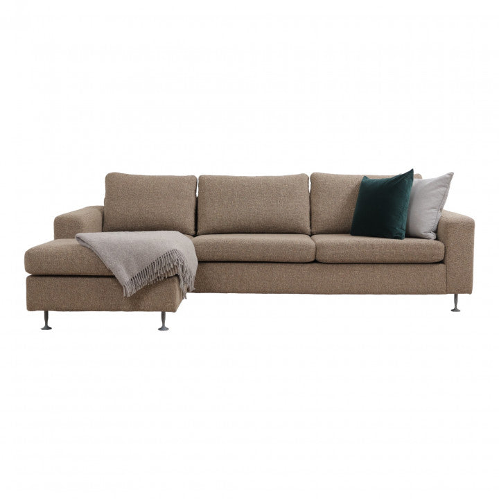 Nyrenset | Brun/beige Bolia Milano sjeselongsofa