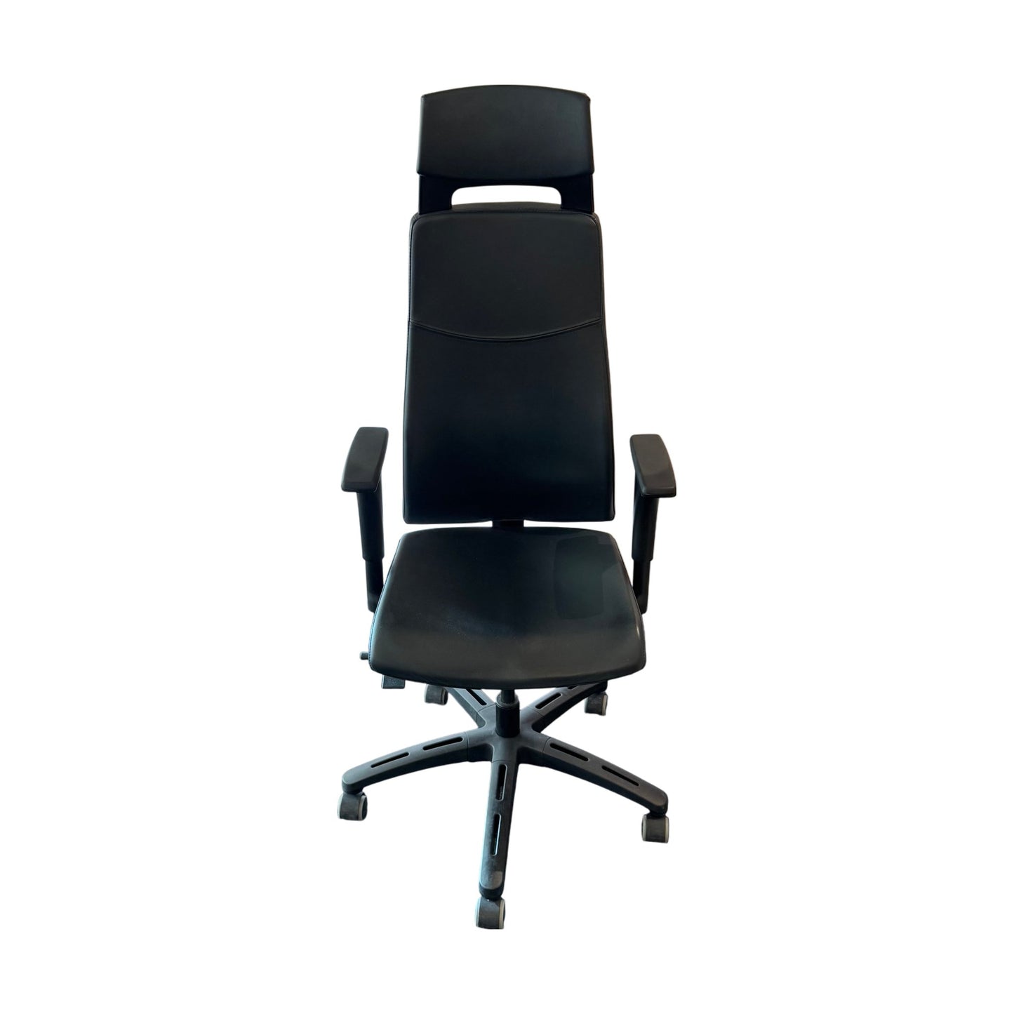 Kontorstol, IKEA Volmar, svart skinn