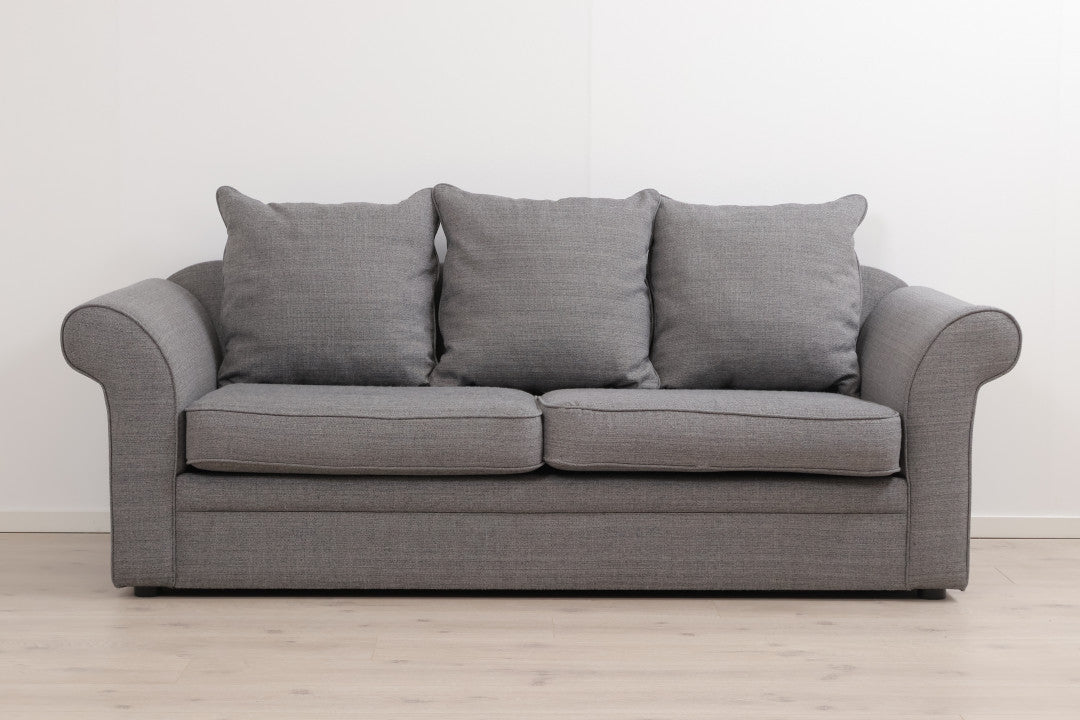 Nyrenset | Grå 3-seter sofa i klassisk stil