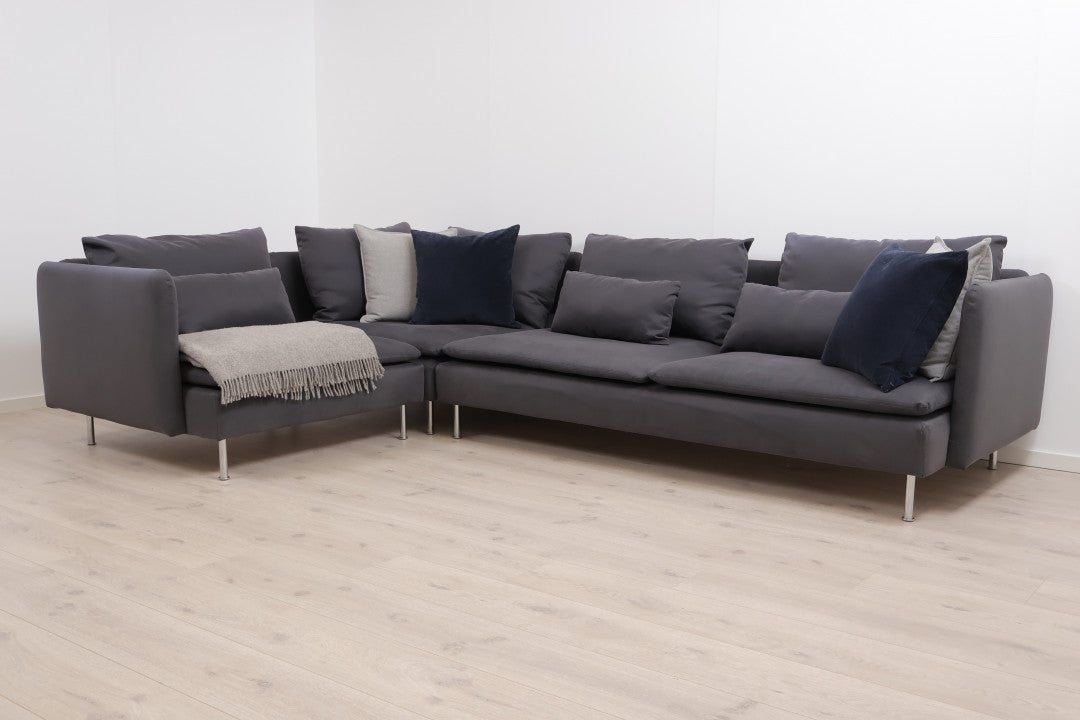 Nyrenset | Mørk IKEA Söderhamn hjørnesofa/modulsofa