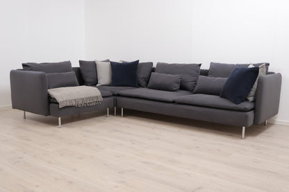 Nyrenset | Mørk IKEA Söderhamn hjørnesofa/modulsofa