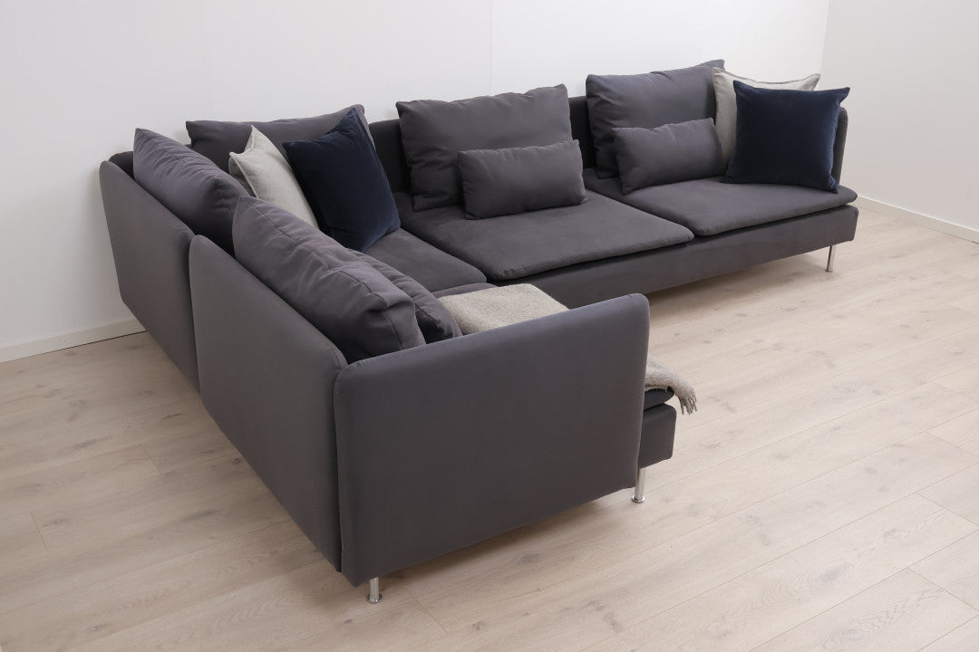 Nyrenset | Mørk IKEA Söderhamn hjørnesofa/modulsofa