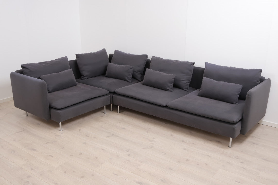 Nyrenset | Mørk IKEA Söderhamn hjørnesofa/modulsofa