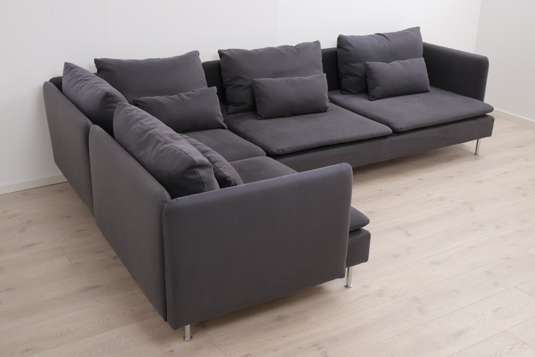 Nyrenset | Mørk IKEA Söderhamn hjørnesofa/modulsofa
