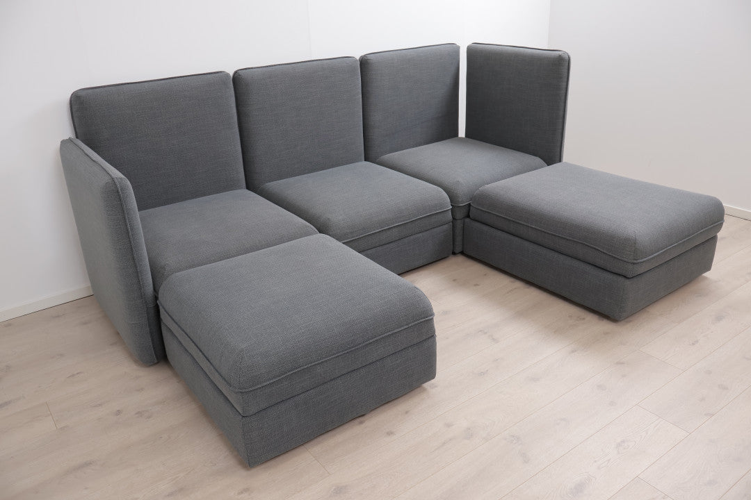 Nyrenset | IKEA Vallentuna u-sofa/modulsofa med 4 stk oppbevaringsmoduler