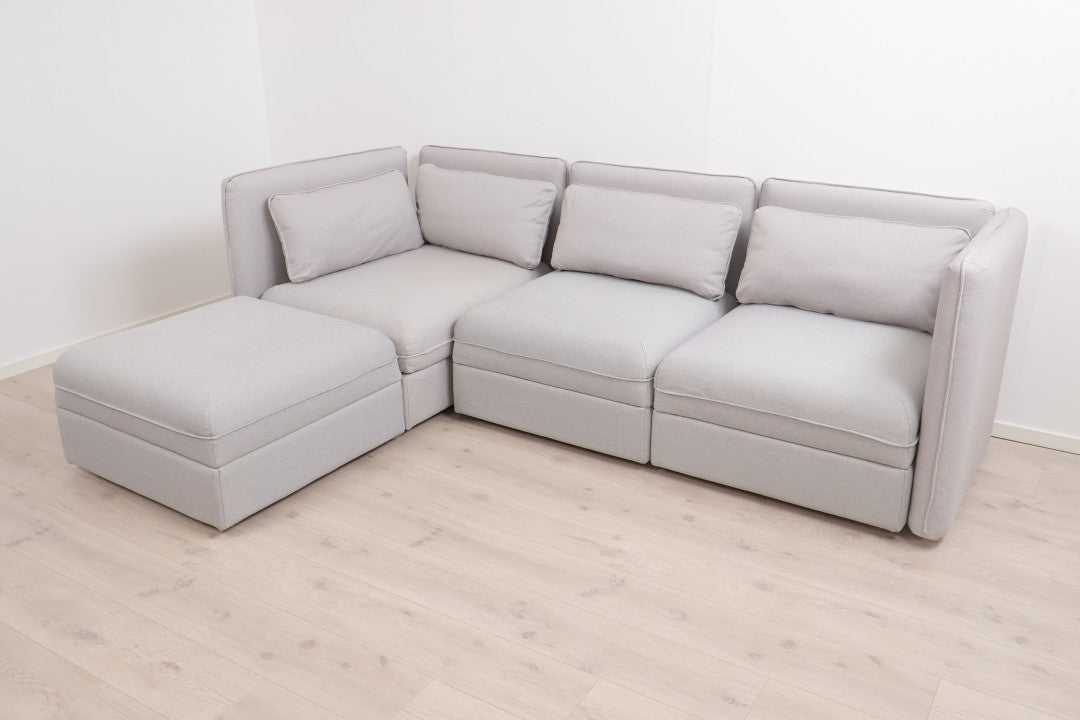Nyrenset | IKEA Vallentuna hjørnesofa/modulsofa med 3 stk oppbevaringsmoduler
