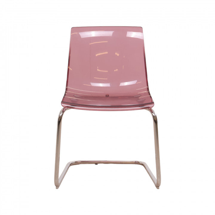 TOBIAS transparente og fleksible stoler med ben i stål