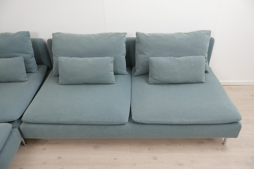 Nyrenset | Turkis IKEA Söderhamn hjørnesofa/modulsofa