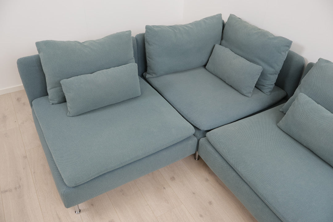 Nyrenset | Turkis IKEA Söderhamn hjørnesofa/modulsofa