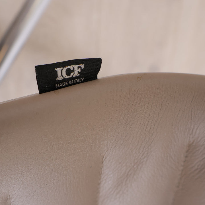ICF kontorstol/konferansestol i beige skinn