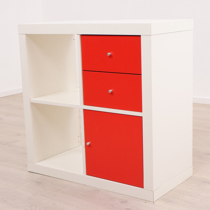 IKEA expedit/kallax kommode i hvit/rød