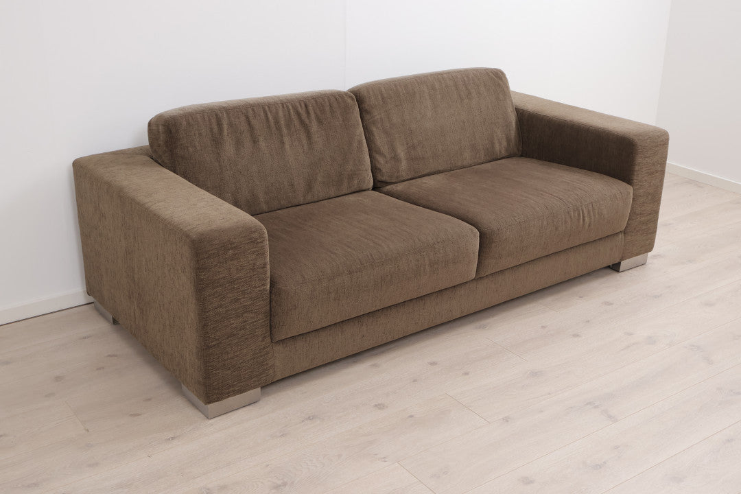 Nyrenset | Brun 3-seter sofa
