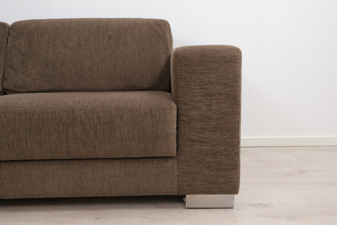 Nyrenset | Brun 3-seter sofa