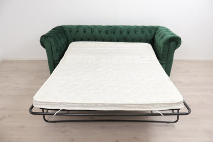 Nyrenset | Chesterfield Lyx 3-seter sovesofa i grønn fløyel