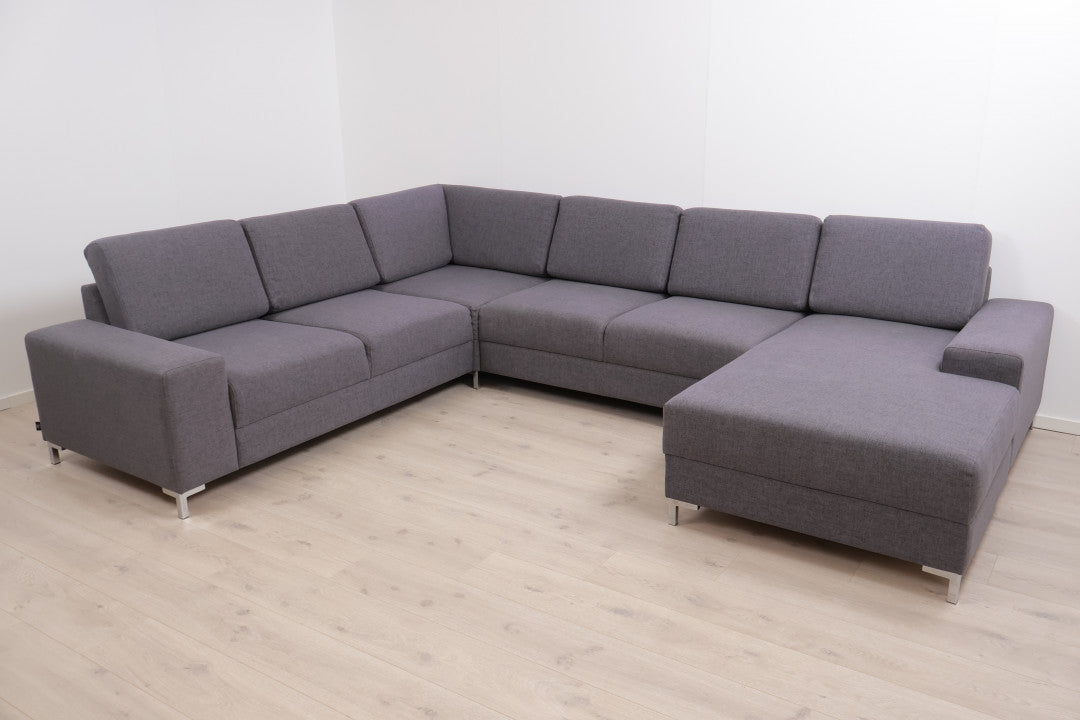 Nyrenset | Stor Interstil u-sofa med sjeselong og hjørne