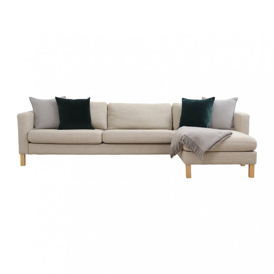 Nyrenset | Beige vendbar IKEA Karlstad sjeselongsofa