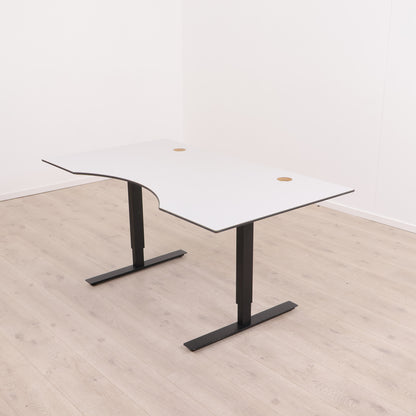 Manuelt hev/senk skrivebord med sort understell
