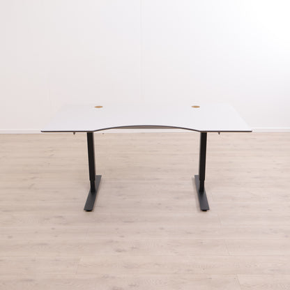 Manuelt hev/senk skrivebord med sort understell