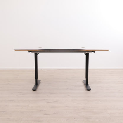Manuelt hev/senk skrivebord med sort understell