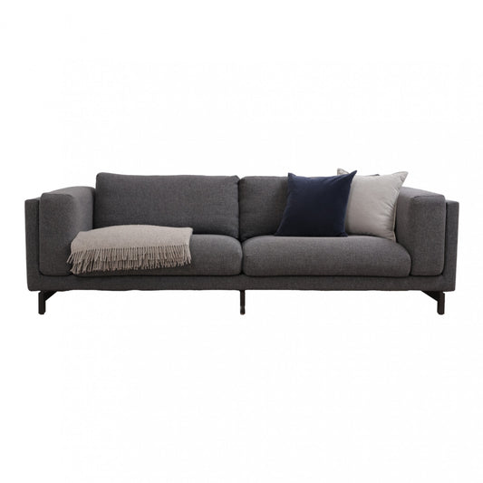 Nyrenset | Mørk grå IKEA Nockeby 3-seter sofa
