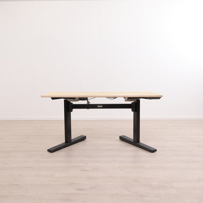 Sort elektrisk hev/senk arbeidsbord med memory-styreenhet