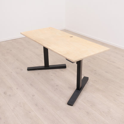 Sort elektrisk hev/senk arbeidsbord med memory-styreenhet