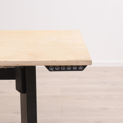 Sort elektrisk hev/senk arbeidsbord med memory-styreenhet
