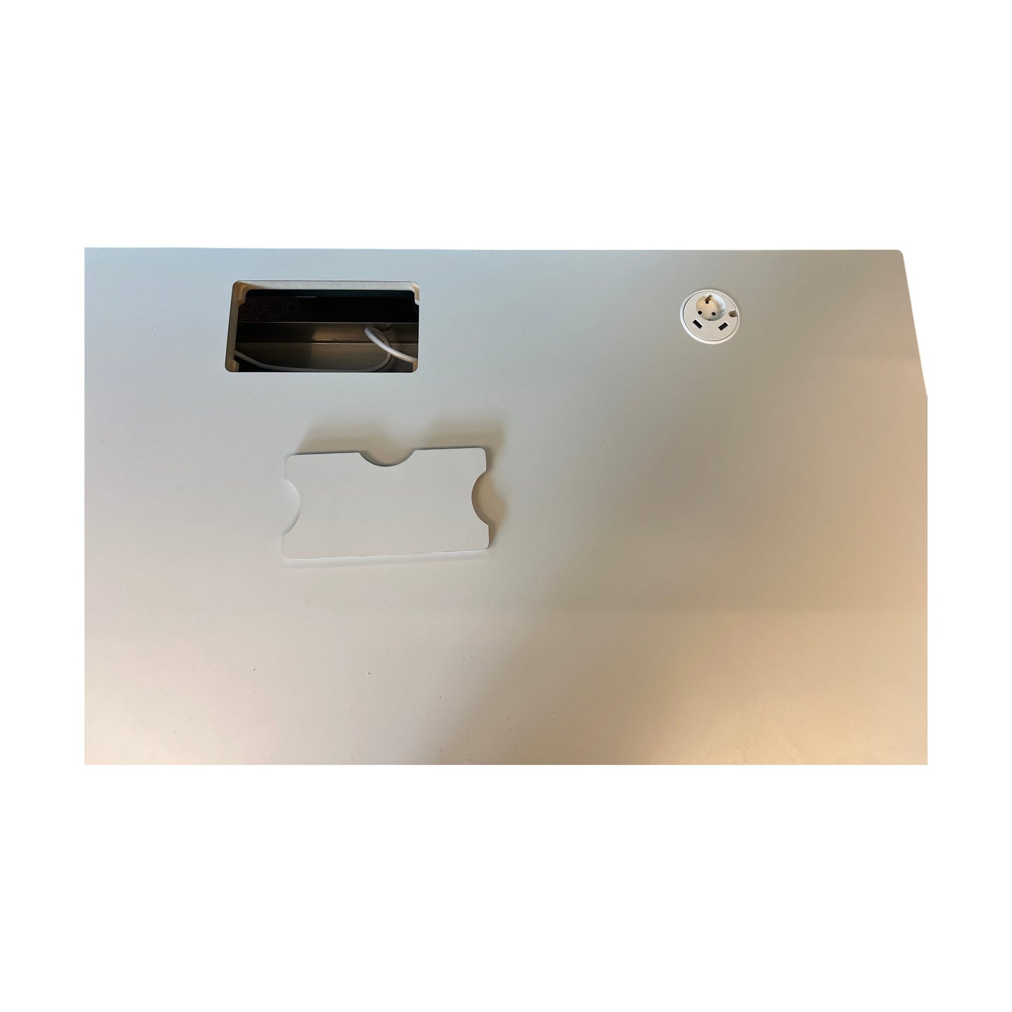 Elektrisk hev/senk skrivebord, hvit, 160x80 cm