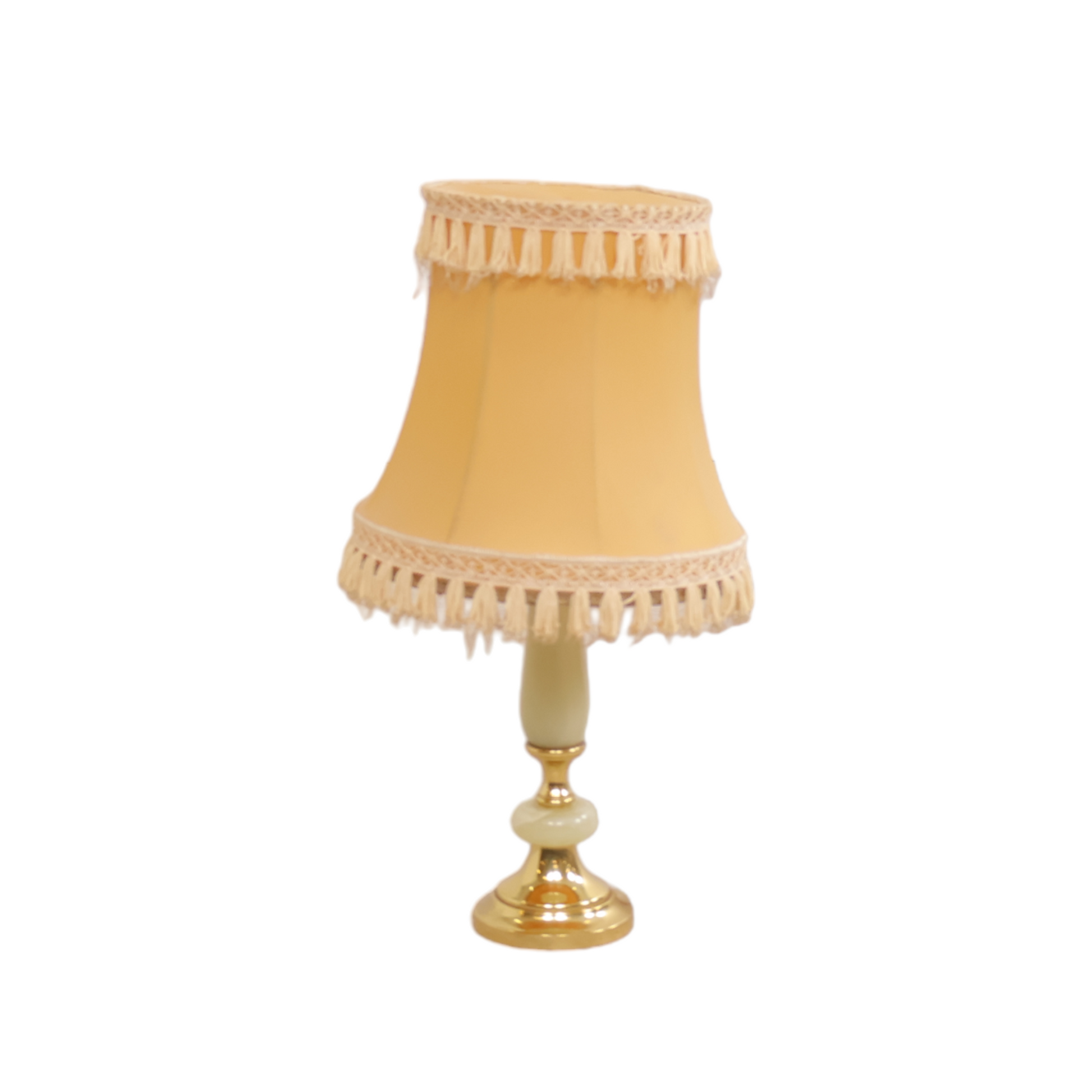 Vintage bordlampe med bjelleformet lampeskjerm