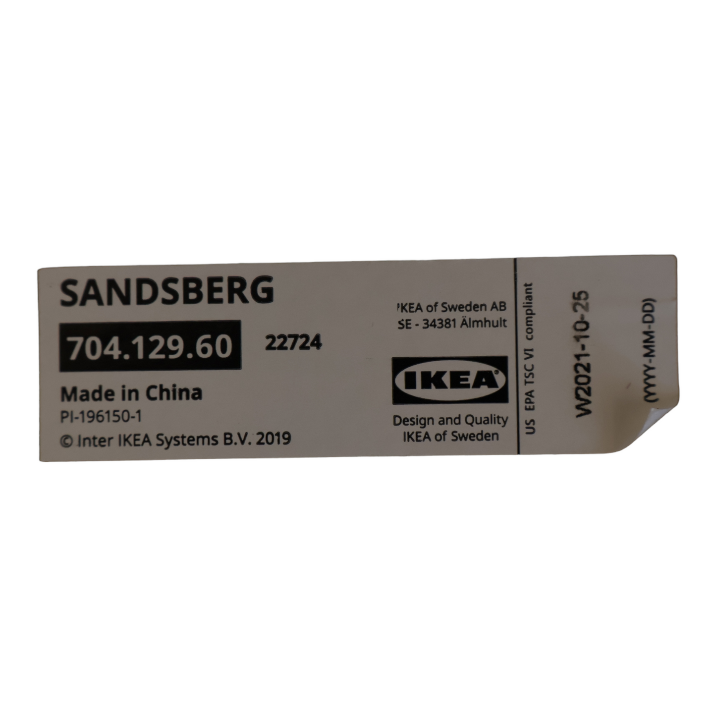 IKEA Sandsberg stol, sort/brunbeiset