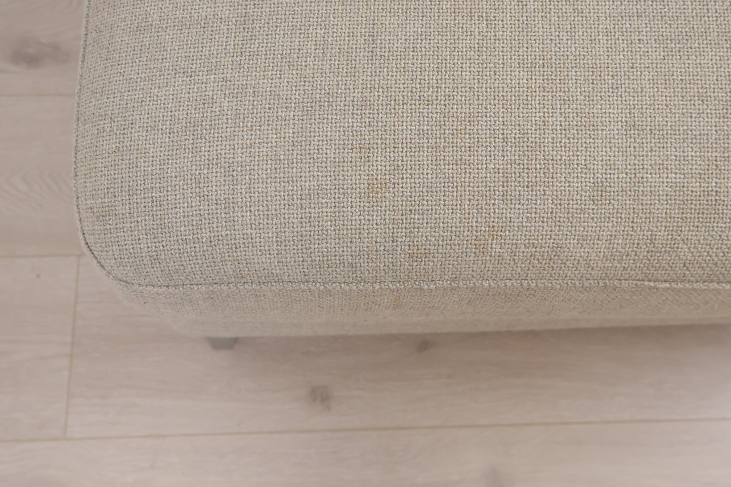 Nyrenset | Beige IKEA Karlstad 3-seter sofa med puff