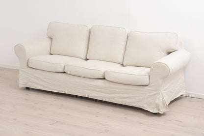 Nyrenset | Hvit IKEA Ektorp 3-seter sofa