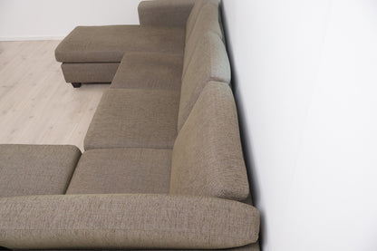 Nyrenset | Brun/grønn Palma u-sofa med hjørne og sjeselong fra SITS