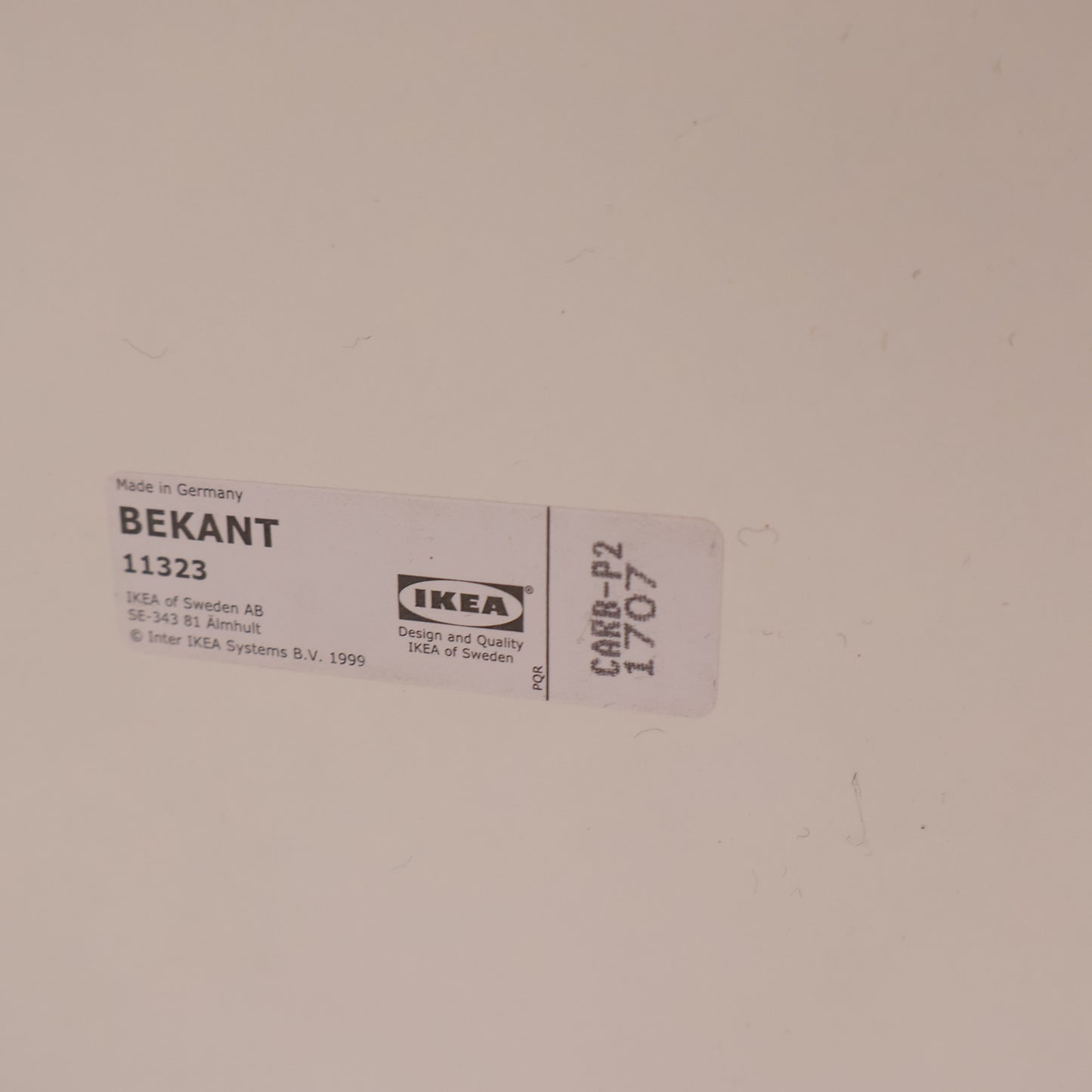 IKEA Bekant helhvit skrivebord/arbeidsbord, 120×80 cm