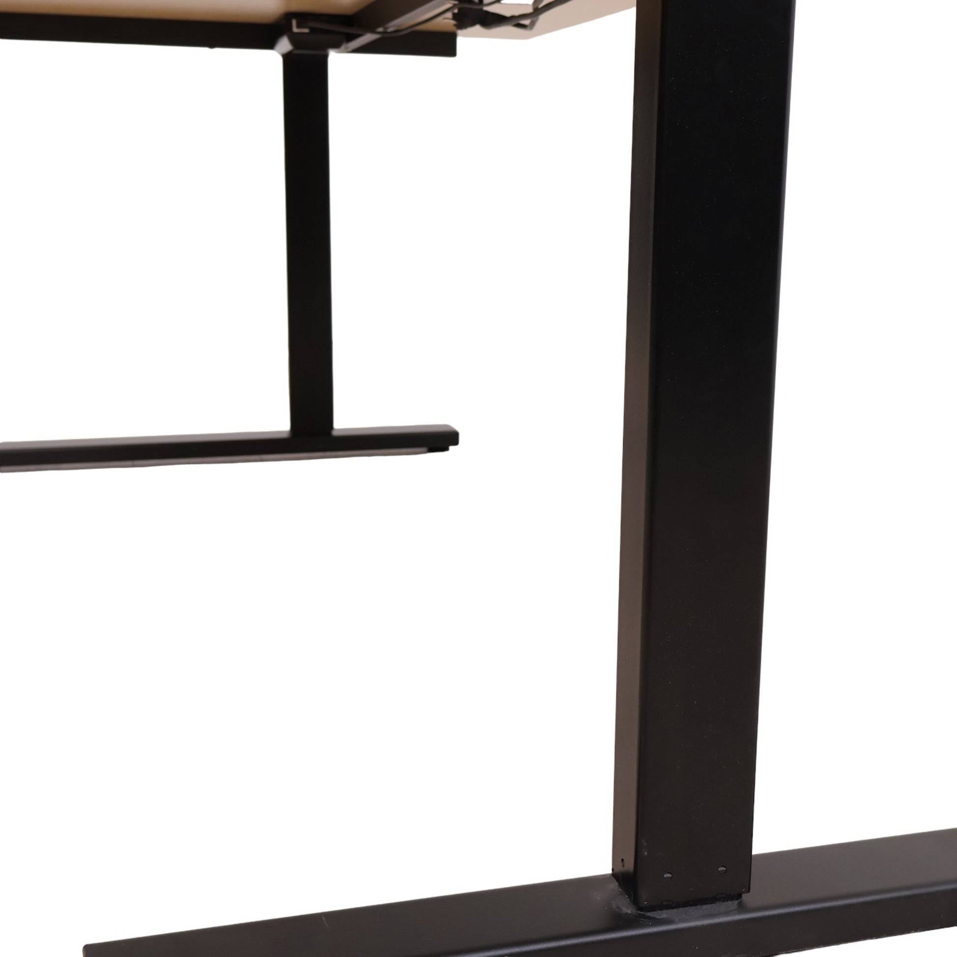 180x120 cm, Elektrisk hev/senk skrivebord med lys treplate og venstresving