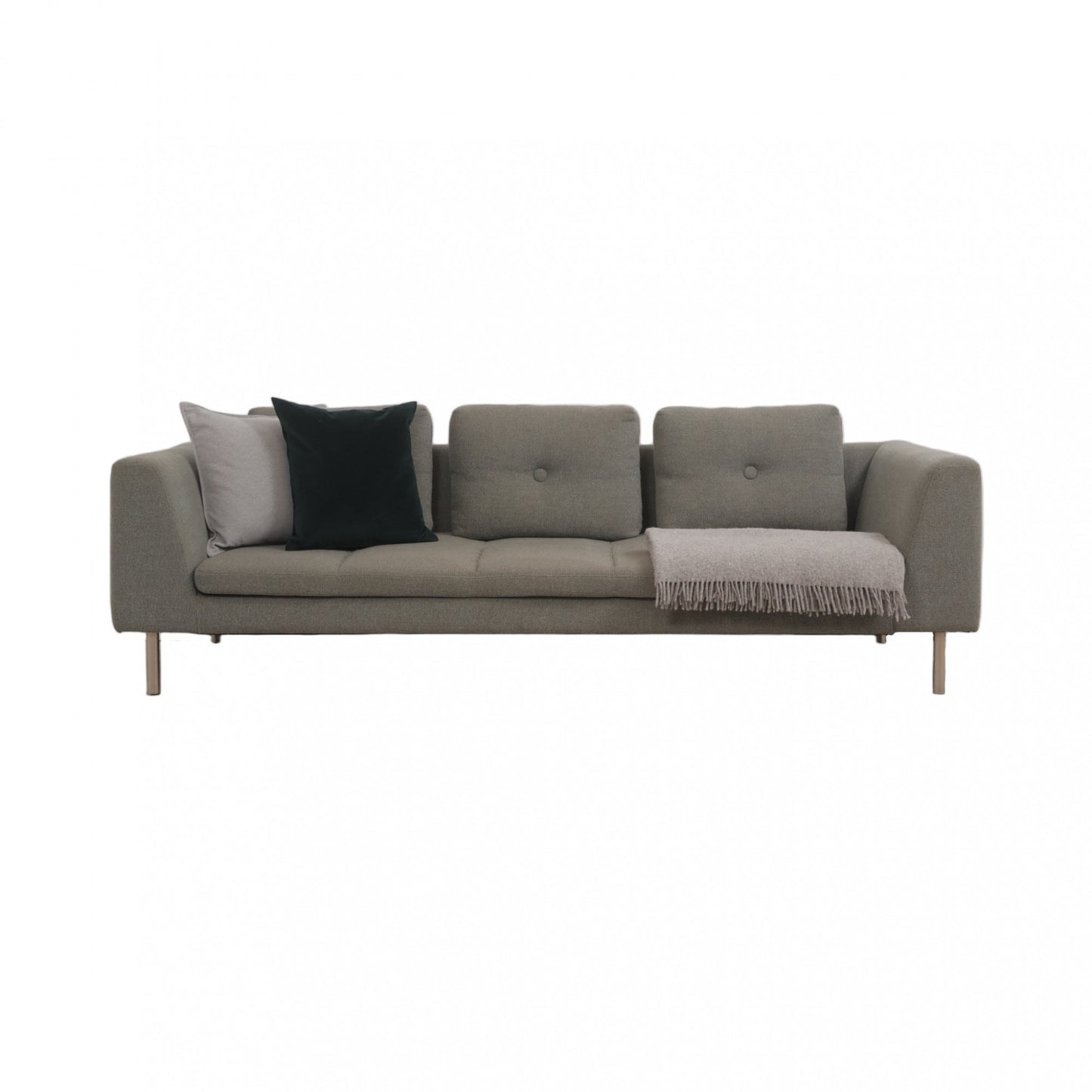 Nyrenset | Moderne grå/grønn 3-seter sofa