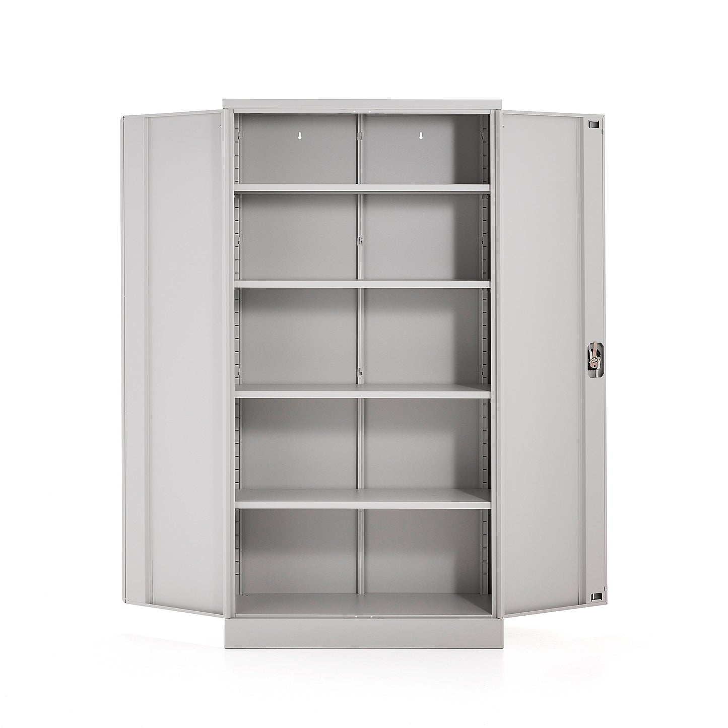 Oppbevaringsskap CLICK, flatpakket, H1800 B916 D422 mm, grå