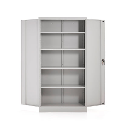 Oppbevaringsskap CLICK, flatpakket, H1800 B916 D422 mm, grå