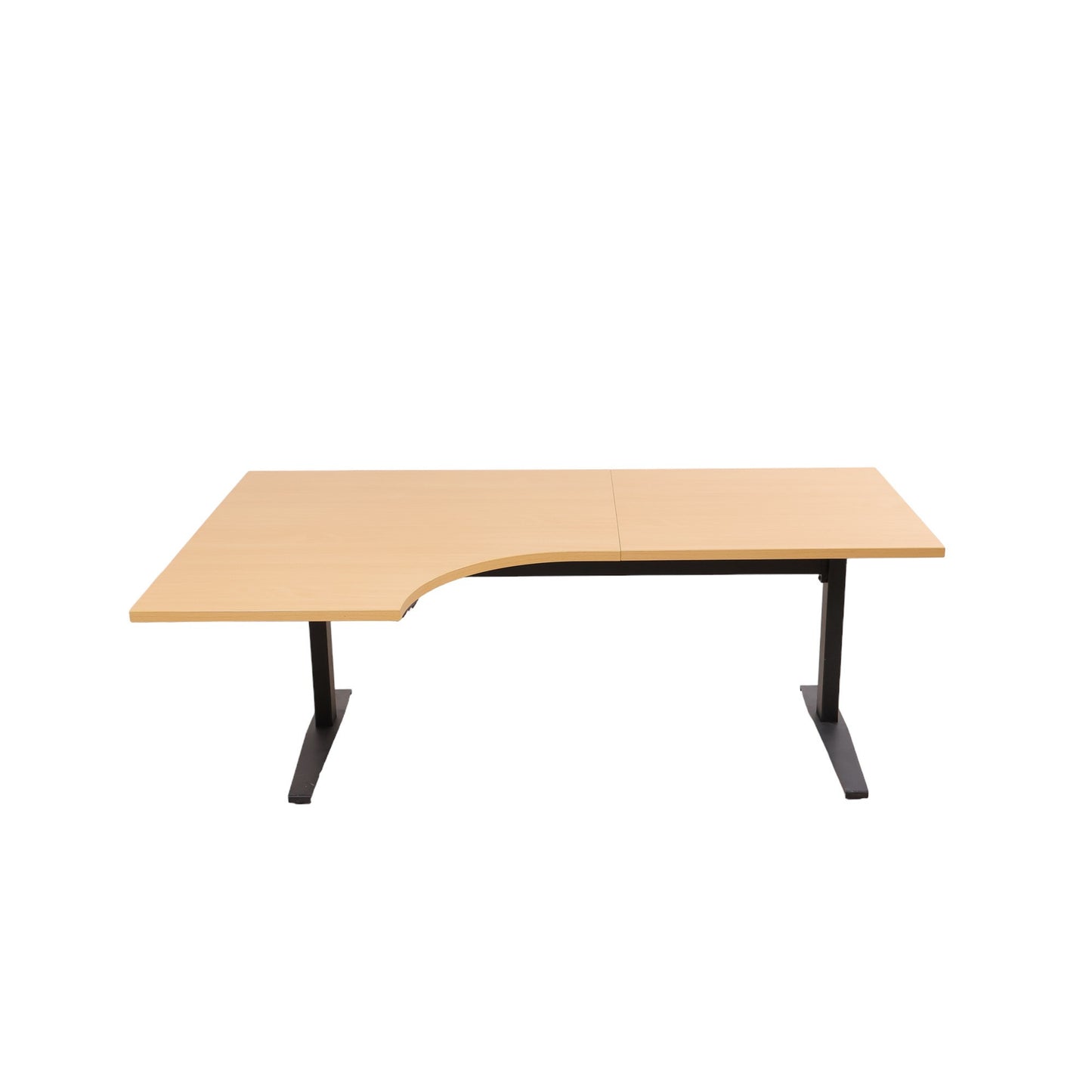 180×120 cm, Elektrisk hev/senk skrivebord med 2 stk plater og venstresving