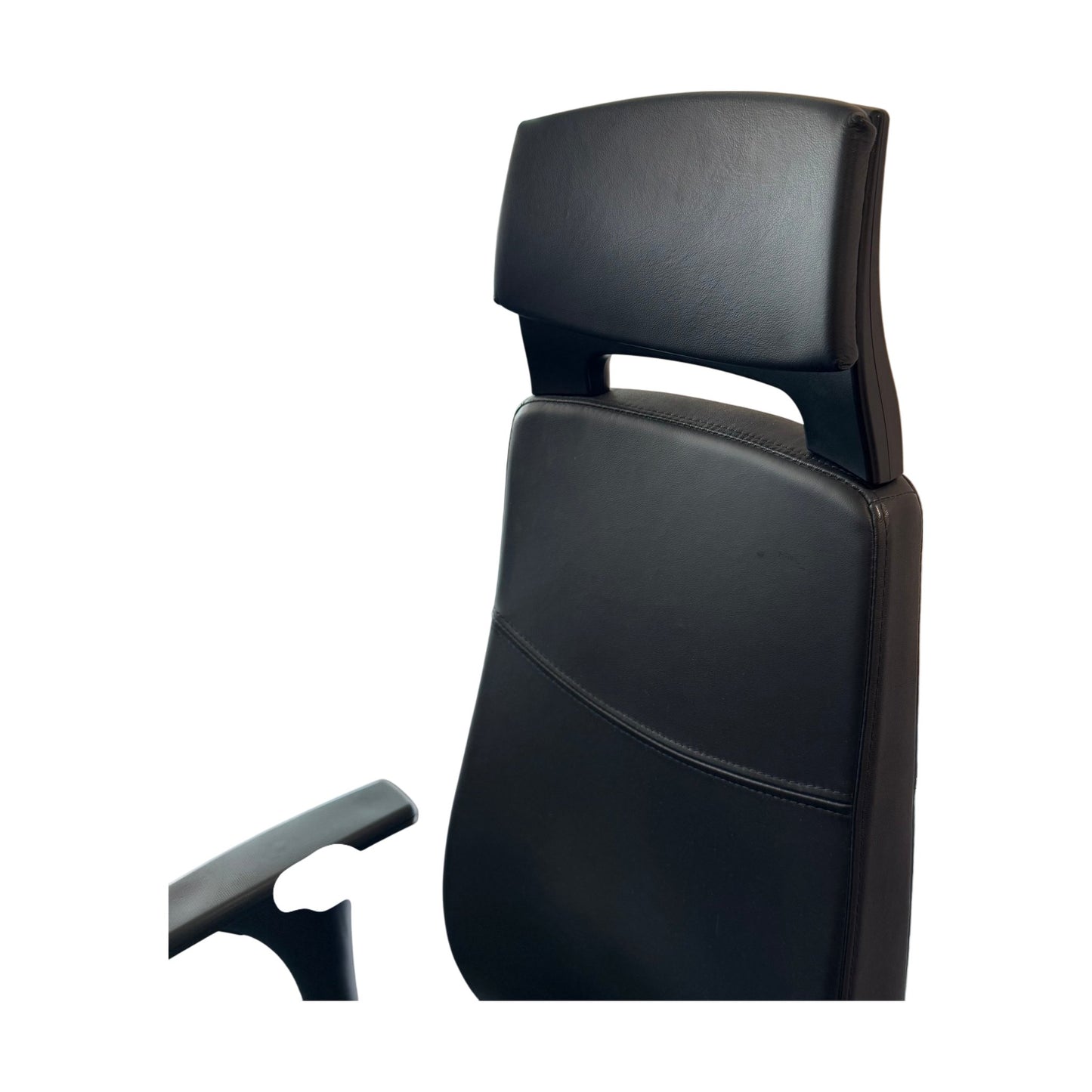 Kontorstol, IKEA Volmar, svart skinn