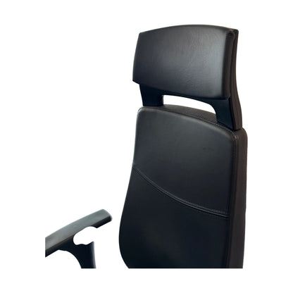 Kontorstol, IKEA Volmar, svart skinn