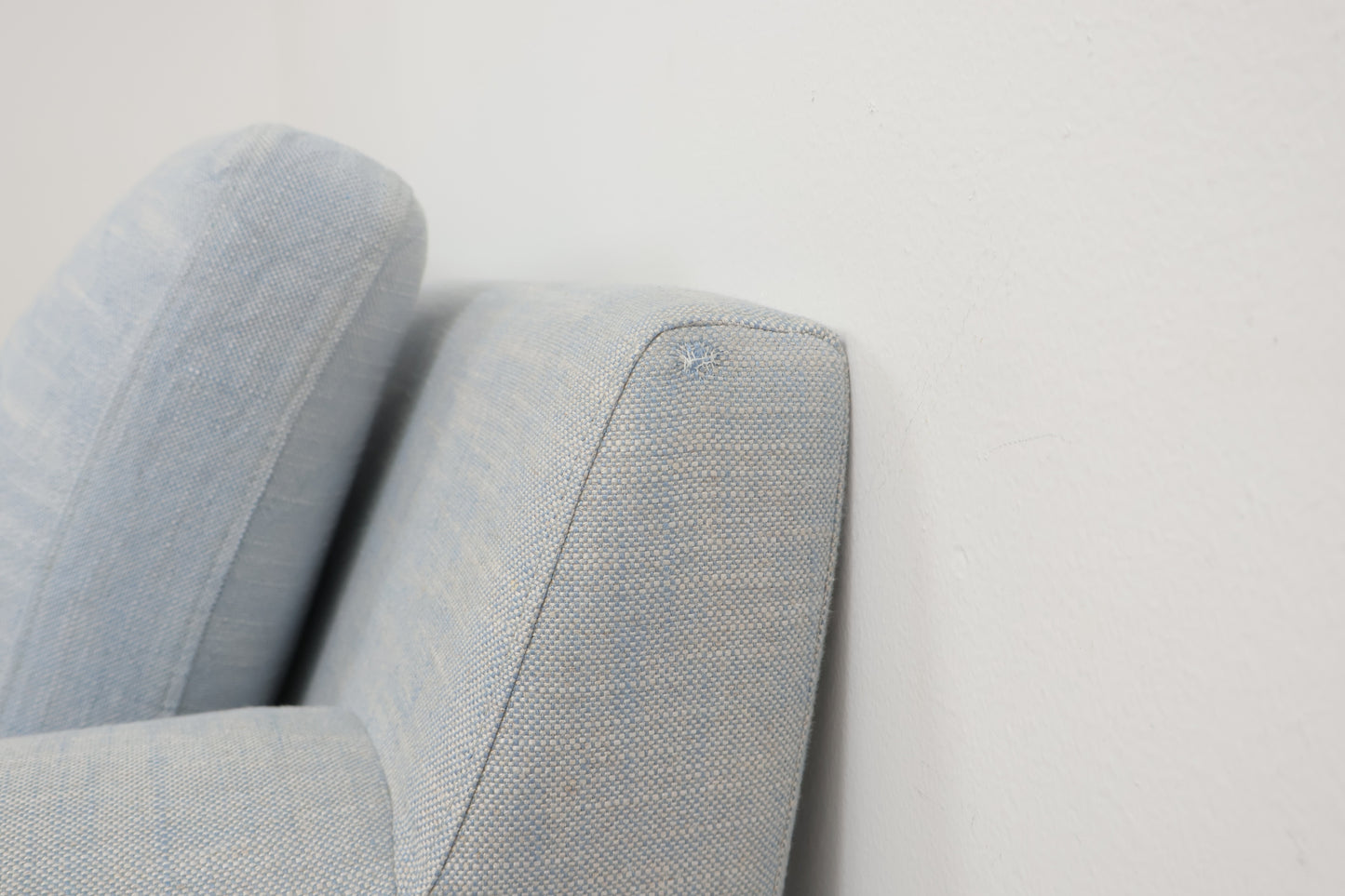 Nyrenset | Grå/blå Slettvoll 3-seter sofa med åpen ende