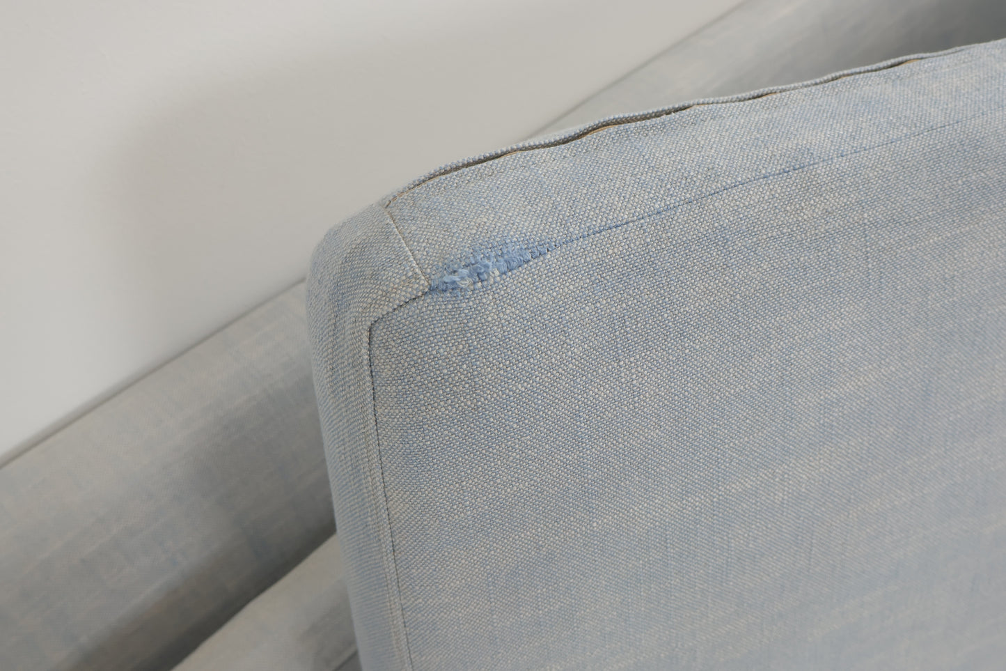 Nyrenset | Grå/blå Slettvoll 3-seter sofa med åpen ende