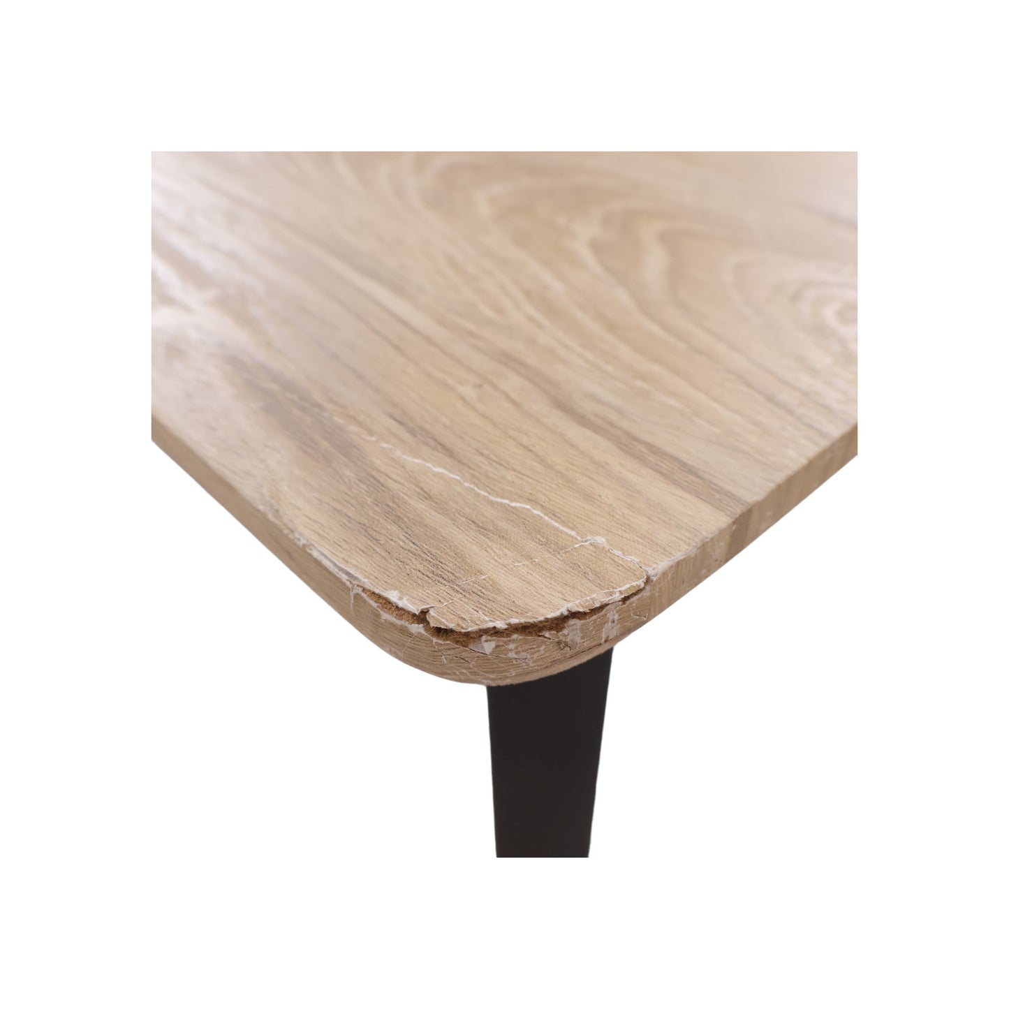 120x80 cm, Spisebord i minimalistisk design. Lys natur / sort
