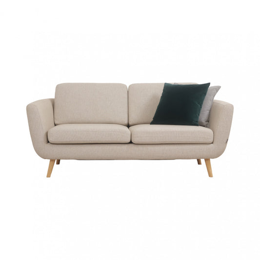 Nyrenset | Beige Furninova 2,5-seter sofa med eikebein