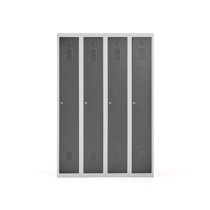 Garderobeskap CLICK, flatpakket, metall