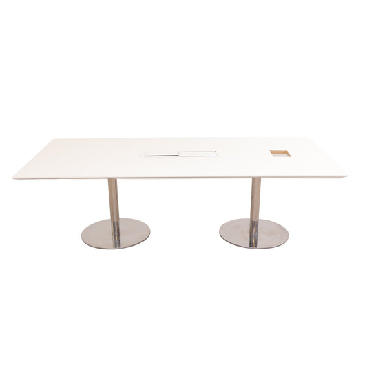 250x112 cm, Hvitt møteromsbord (8-10 personer)